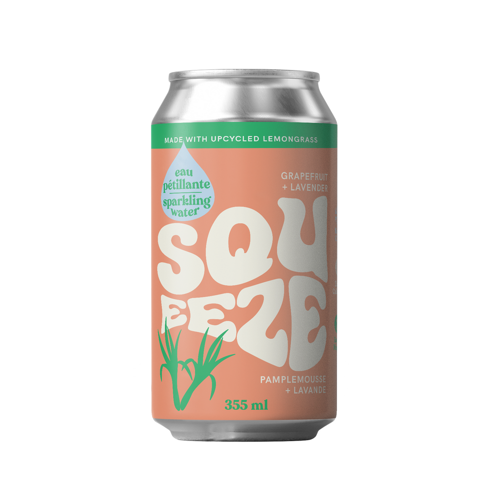 Squeeze Sparkling Water: Grapefruit + Lavender - Case of 24